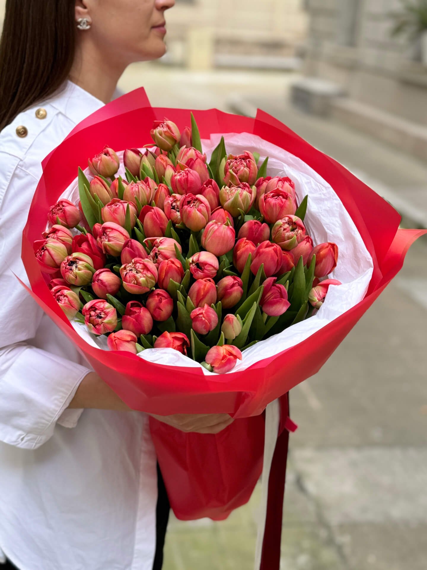 Composition de 51 tulipes